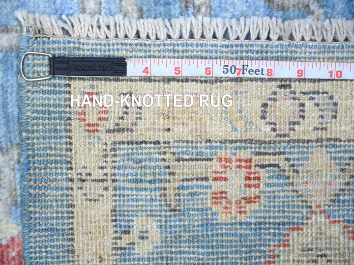 6'0" x 8'9" New Hand Knotted Blue Wool Rectangle Oriental Rug - MOA10273604