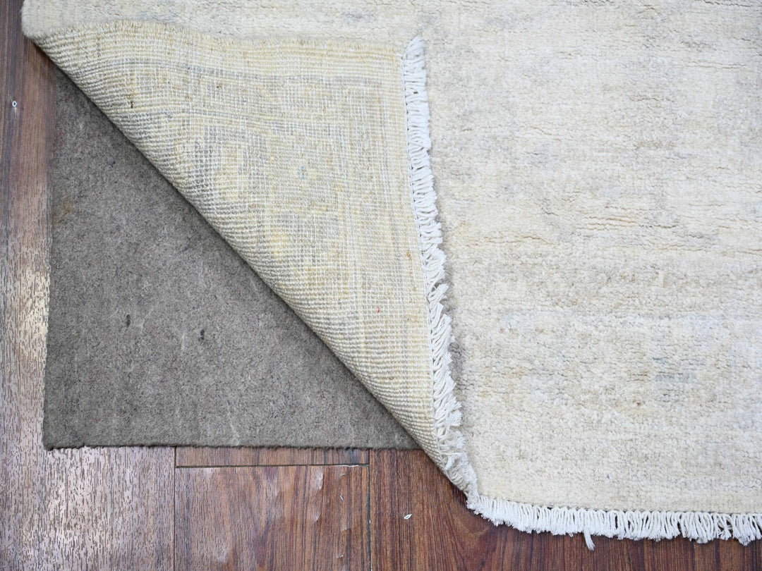 3'1" x 4'10" New Hand Knotted Ivory Wool Rectangle Oriental Rug - MOA10273679