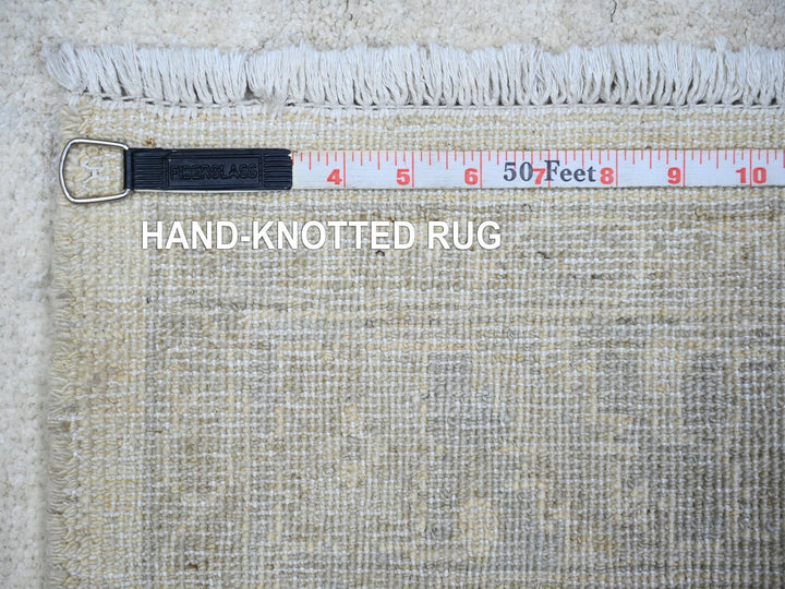 3'1" x 4'10" New Hand Knotted Ivory Wool Rectangle Oriental Rug - MOA10273679