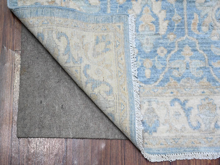2'7" x 9'8" New Hand Knotted Blue Wool Runner Oriental Rug - MOA10273688