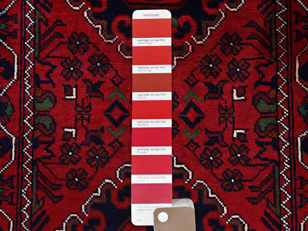 2'3" x 5'0" New Hand Knotted Red Wool Rectangle Oriental Rug - MOA102736