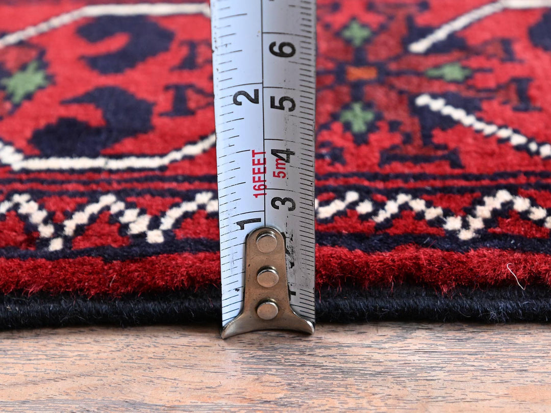 2'3" x 5'0" New Hand Knotted Red Wool Rectangle Oriental Rug - MOA102736
