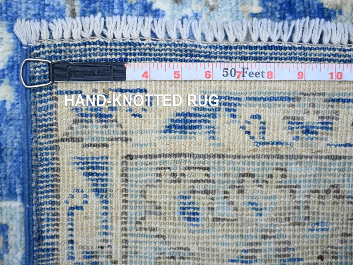 5'8" x 9'0" New Hand Knotted Blue Wool Rectangle Oriental Rug - MOA10273706