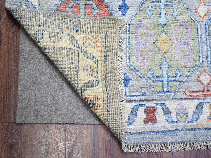 10'1" x 13'9" New Hand Knotted Grey Wool Rectangle Oriental Rug - MOA10273707