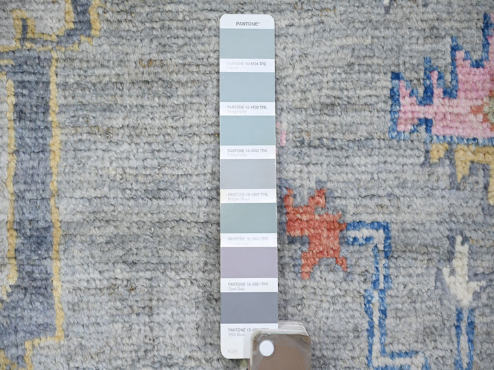 10'1" x 13'9" New Hand Knotted Grey Wool Rectangle Oriental Rug - MOA10273707