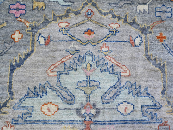 10'1" x 13'9" New Hand Knotted Grey Wool Rectangle Oriental Rug - MOA10273707