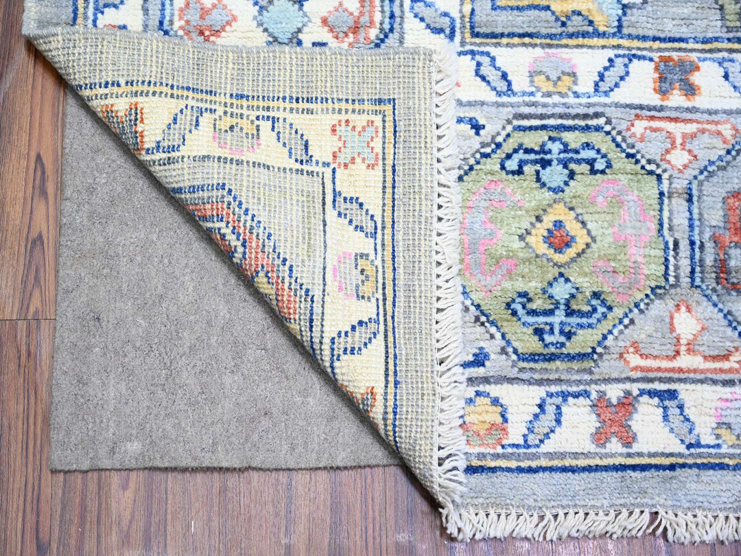 8'3" x 9'9" New Hand Knotted Grey Wool Rectangle Oriental Rug - MOA10273734