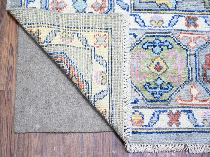 8'3" x 9'9" New Hand Knotted Grey Wool Rectangle Oriental Rug - MOA10273734