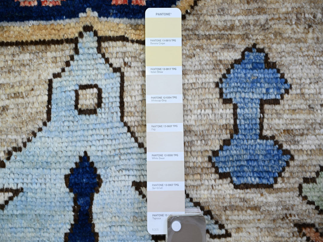2'10" x 9'7" New Hand Knotted Brown Wool Runner Oriental Rug - MOA10273735