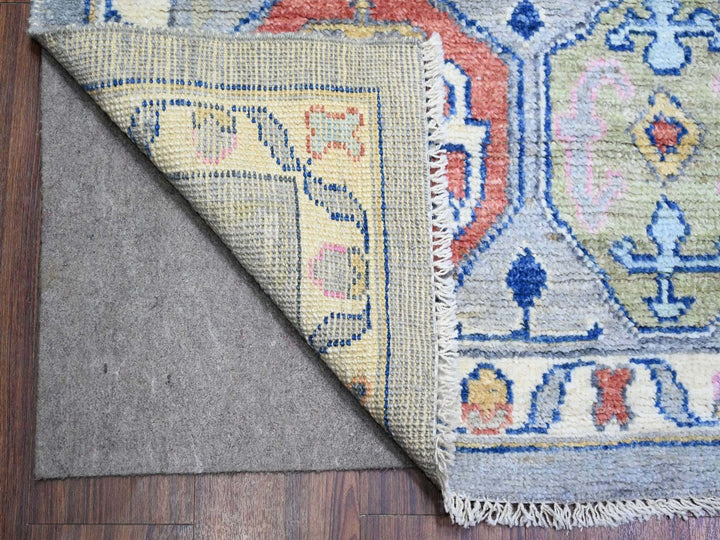 10'3" x 13'7" New Hand Knotted Grey Wool Rectangle Oriental Rug - MOA10273737
