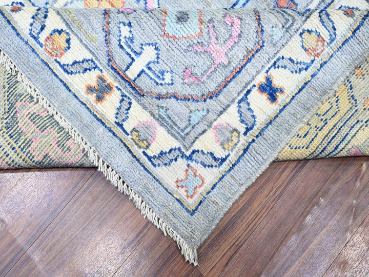 10'3" x 13'7" New Hand Knotted Grey Wool Rectangle Oriental Rug - MOA10273737