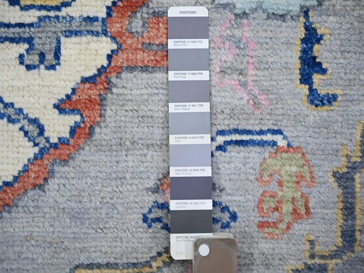 10'3" x 13'7" New Hand Knotted Grey Wool Rectangle Oriental Rug - MOA10273737