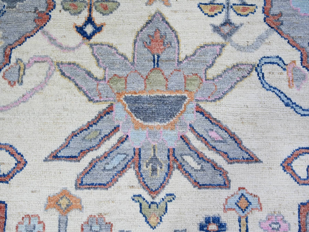 10'3" x 13'7" New Hand Knotted Grey Wool Rectangle Oriental Rug - MOA10273737