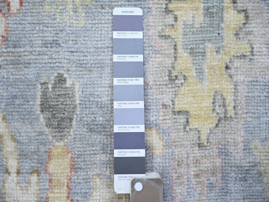 4'1" x 11'7" New Hand Knotted Blue Wool Runner Oriental Rug - MOA10273749