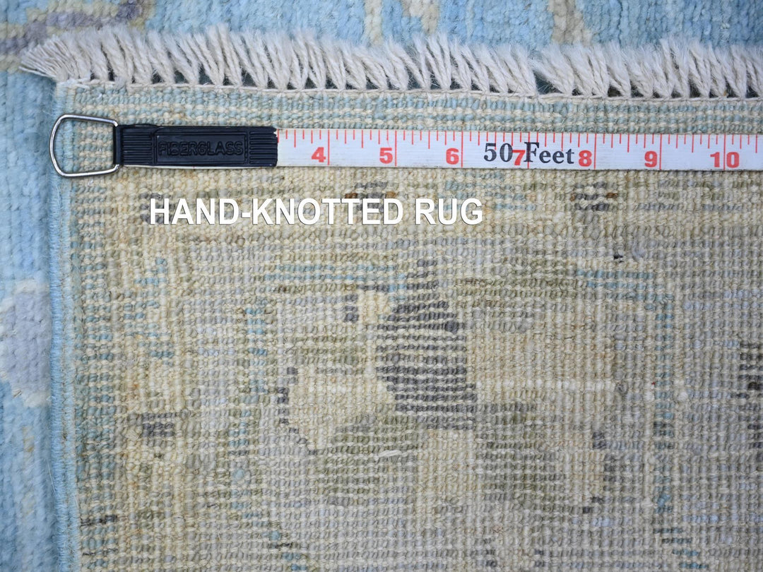 3'10" x 5'7" New Hand Knotted Blue Wool Rectangle Oriental Rug - MOA10273753