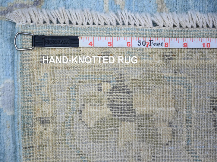 3'10" x 5'7" New Hand Knotted Blue Wool Rectangle Oriental Rug - MOA10273753