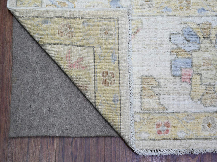 8'0" x 9'9" New Hand Knotted Ivory Wool Rectangle Oriental Rug - MOA10273764
