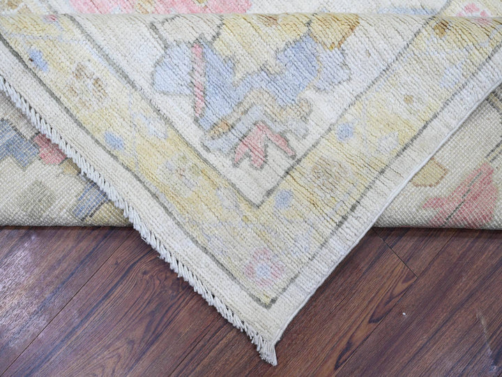 8'0" x 9'9" New Hand Knotted Ivory Wool Rectangle Oriental Rug - MOA10273764