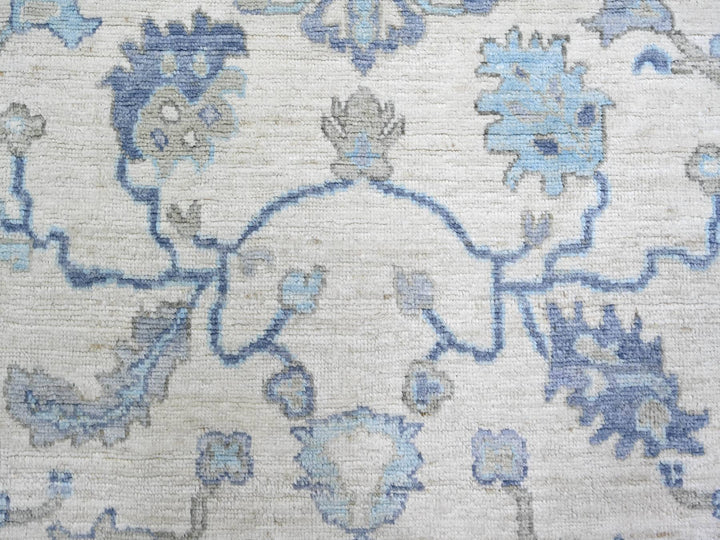 8'0" x 9'10" New Hand Knotted Ivory Wool Rectangle Oriental Rug - MOA10273780
