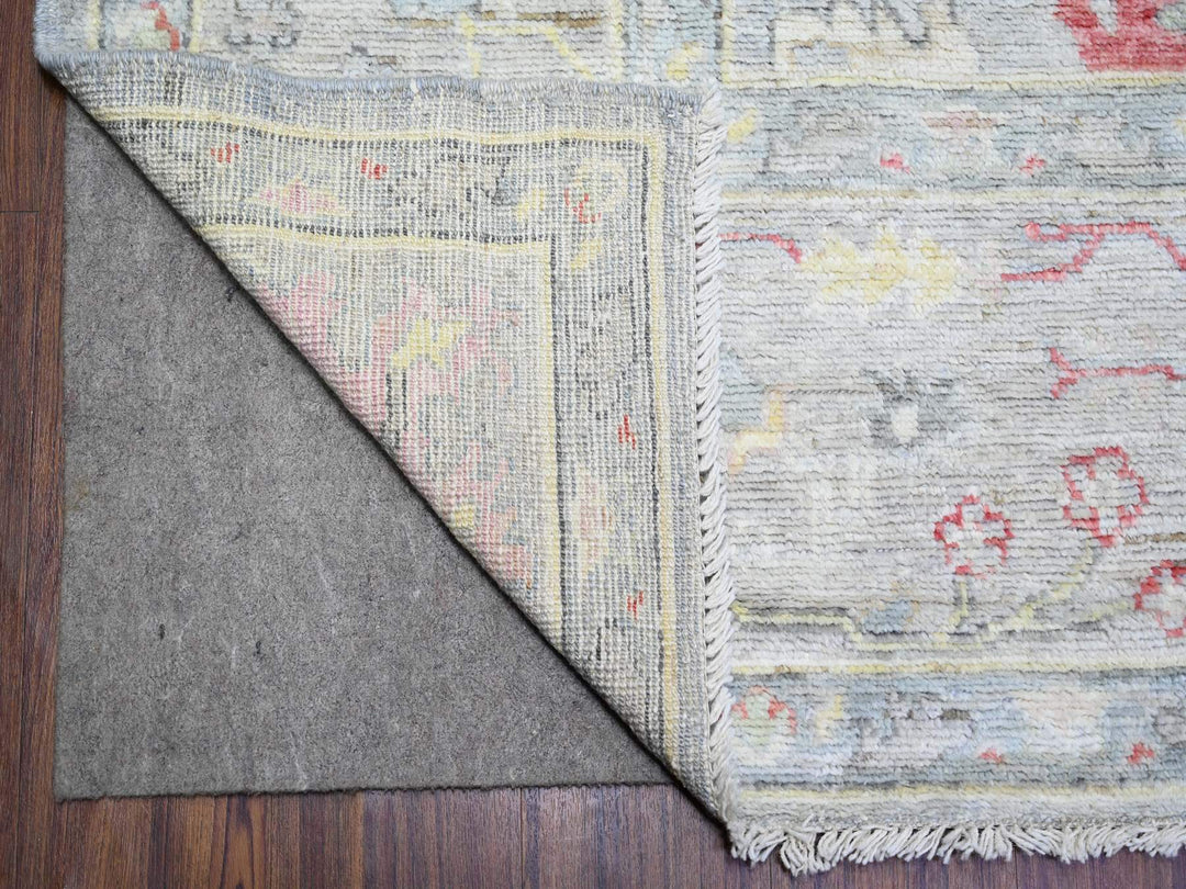 8'3" x 9'8" New Hand Knotted Grey Wool Rectangle Oriental Rug - MOA10273799