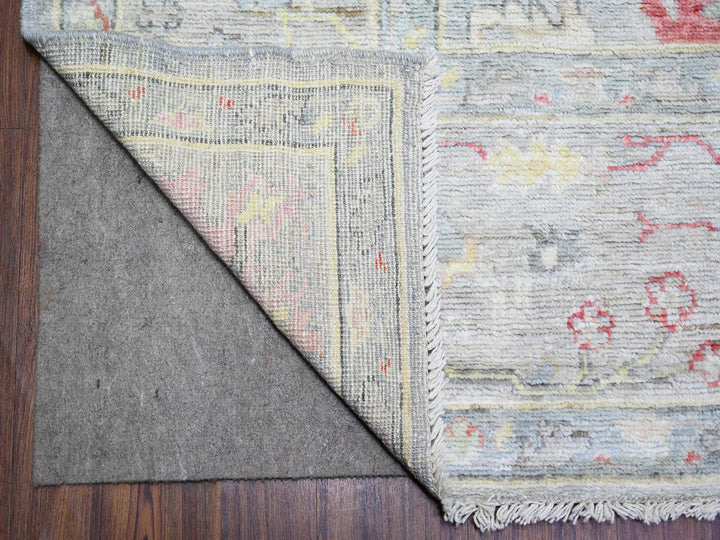 8'3" x 9'8" New Hand Knotted Grey Wool Rectangle Oriental Rug - MOA10273799