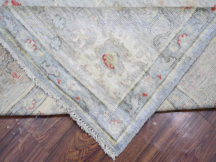 8'3" x 9'8" New Hand Knotted Grey Wool Rectangle Oriental Rug - MOA10273799