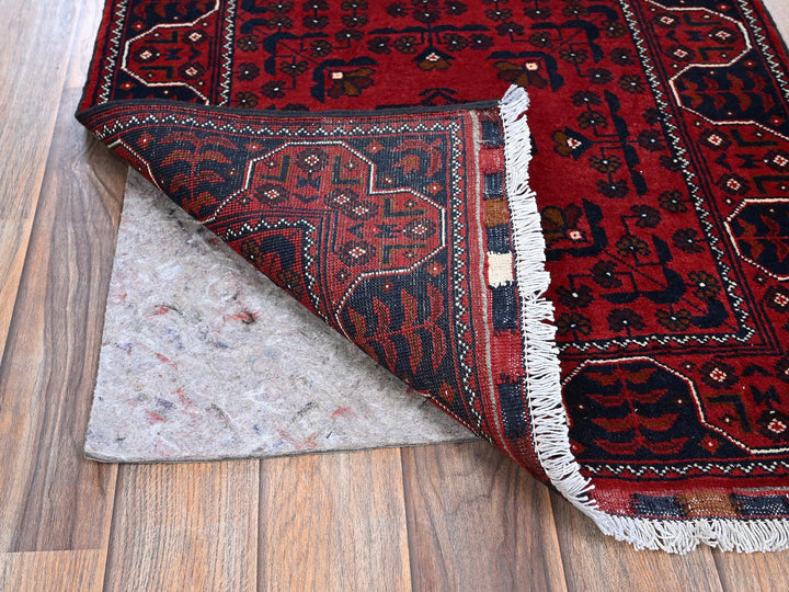 2'3" x 5'0" New Hand Knotted Red Wool Runner Oriental Rug - MOA102737