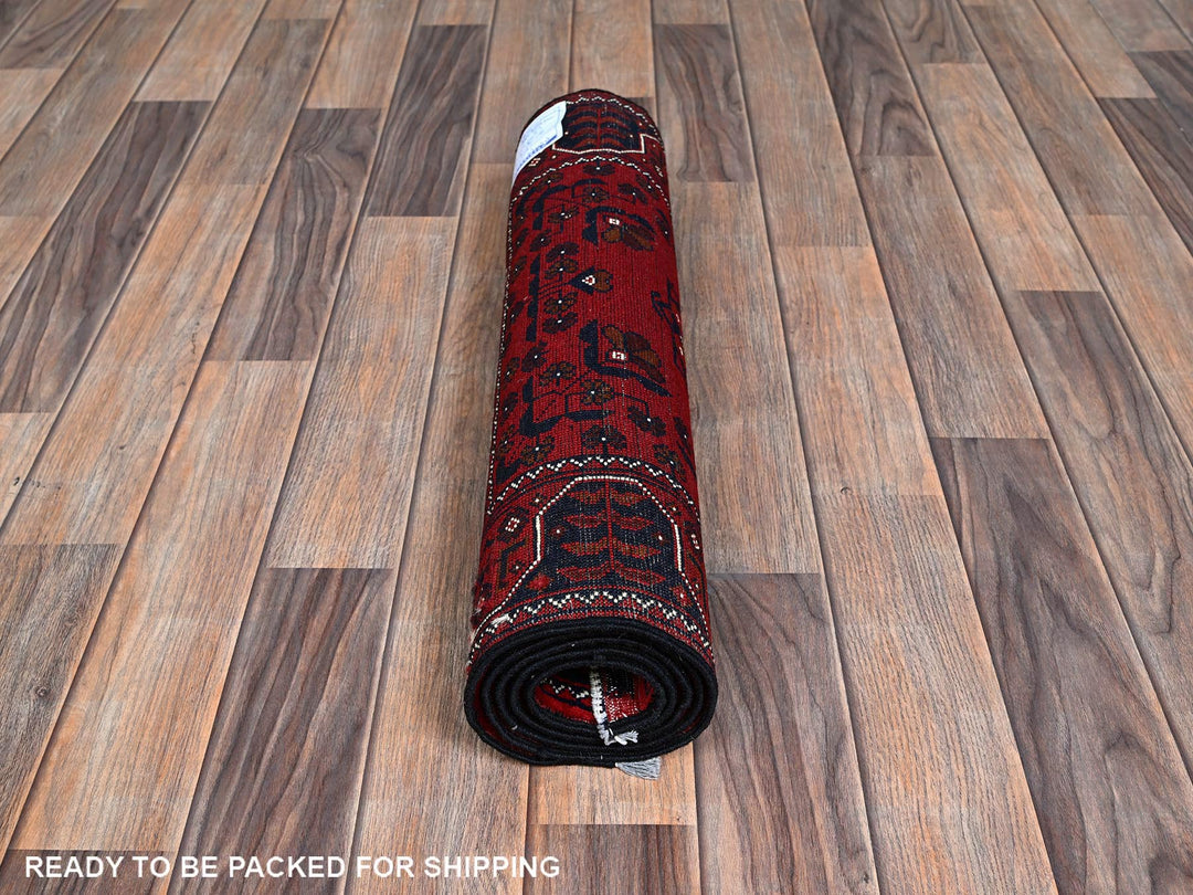 2'3" x 5'0" New Hand Knotted Red Wool Runner Oriental Rug - MOA102737