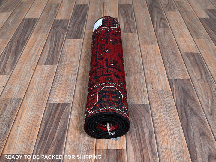 2'3" x 5'0" New Hand Knotted Red Wool Runner Oriental Rug - MOA102737