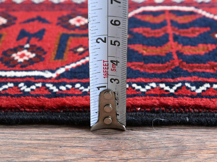 2'3" x 5'0" New Hand Knotted Red Wool Runner Oriental Rug - MOA102737