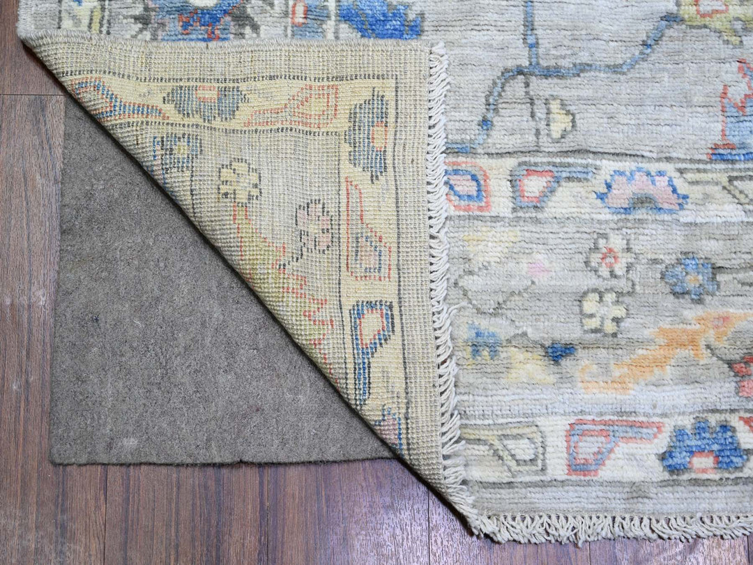 5'10" x 8'8" New Hand Knotted Grey Wool Rectangle Oriental Rug - MOA10273800