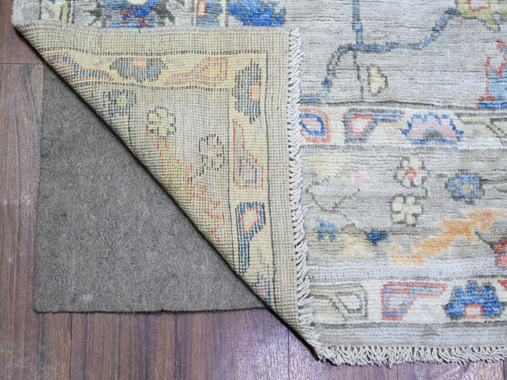 5'10" x 8'8" New Hand Knotted Grey Wool Rectangle Oriental Rug - MOA10273800