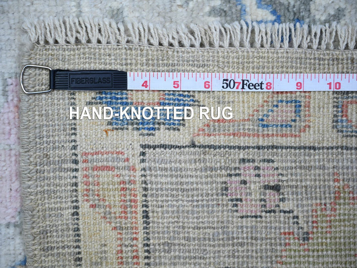 5'10" x 8'8" New Hand Knotted Grey Wool Rectangle Oriental Rug - MOA10273800