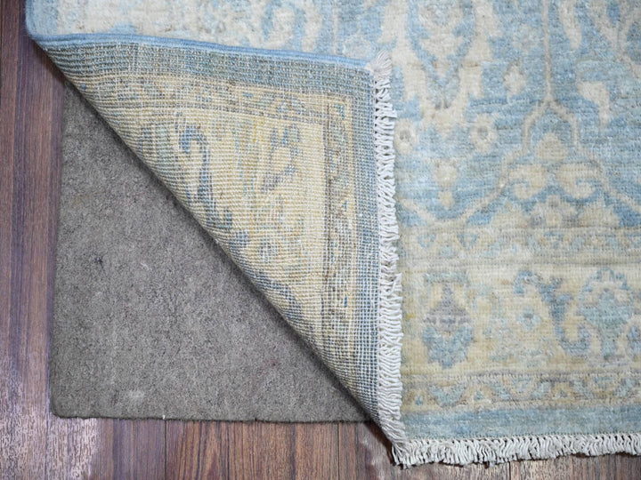 2'5" x 18'10" New Hand Knotted Blue Wool Runner Oriental Rug - MOA10273808