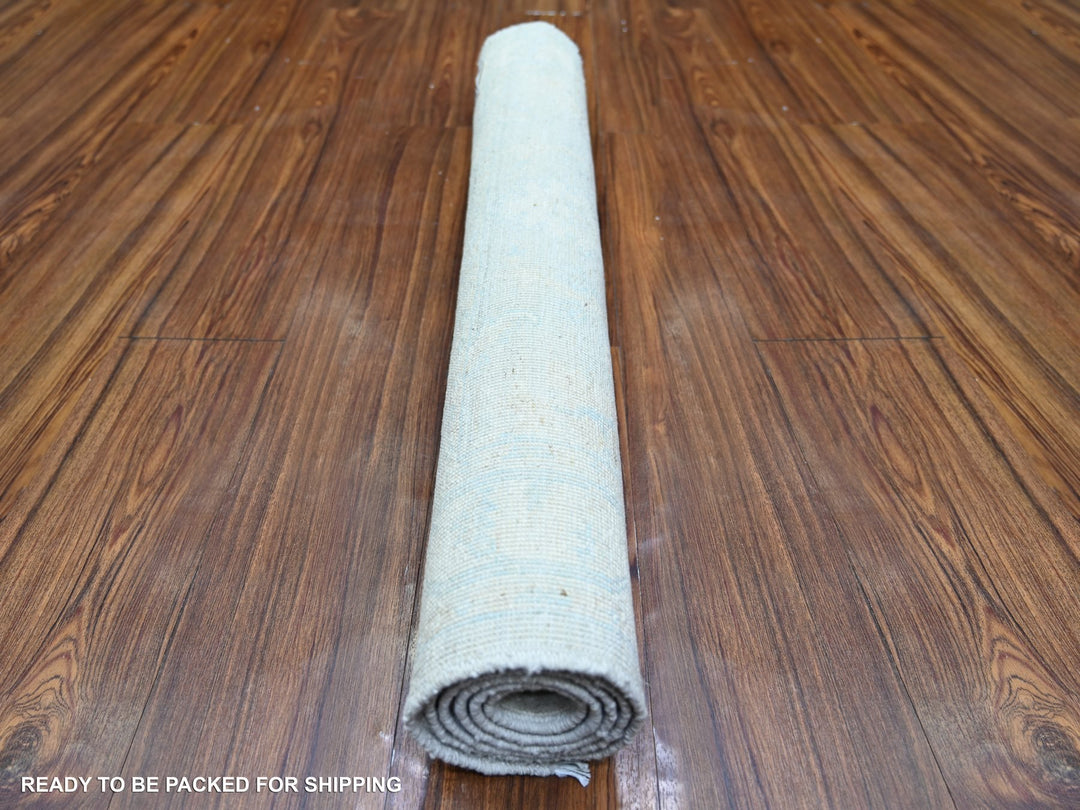 3'0" x 4'9" New Hand Knotted Ivory Wool Rectangle Oriental Rug - MOA10273823