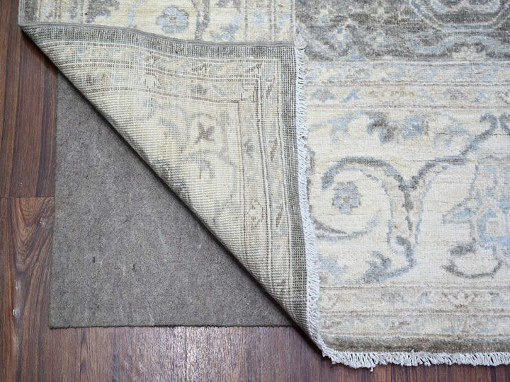 8'1" x 9'8" New Hand Knotted Grey Wool Rectangle Oriental Rug - MOA10273826