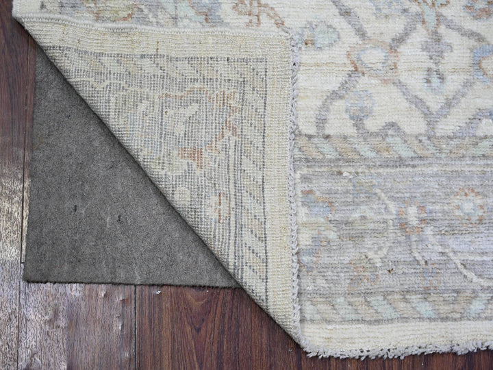 4'0" x 6'1" New Hand Knotted Beige Wool Rectangle Oriental Rug - MOA10273844