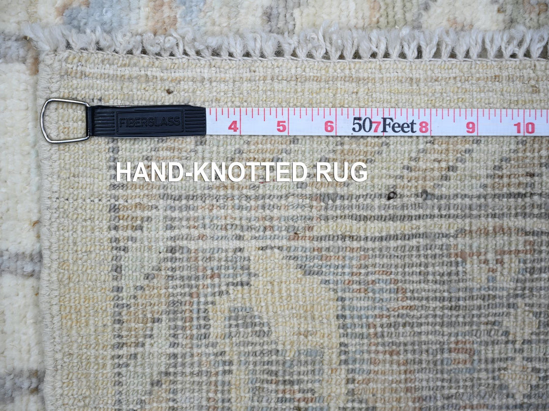 4'0" x 6'1" New Hand Knotted Beige Wool Rectangle Oriental Rug - MOA10273844