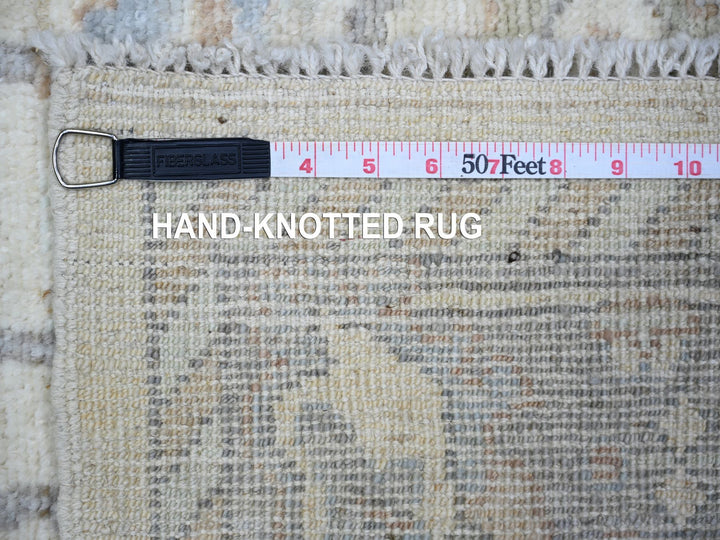 4'0" x 6'1" New Hand Knotted Beige Wool Rectangle Oriental Rug - MOA10273844