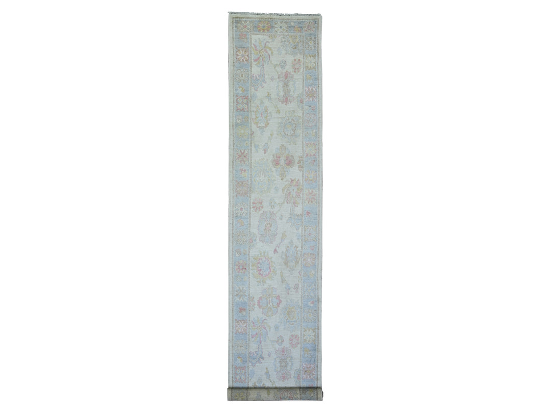 2'10" x 16'0" New Hand Knotted Beige Wool Runner Oriental Rug - MOA10273854