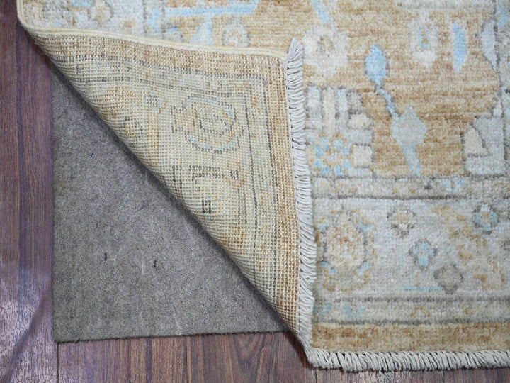 2'7" x 15'0" New Hand Knotted Brown Wool Runner Oriental Rug - MOA10273866