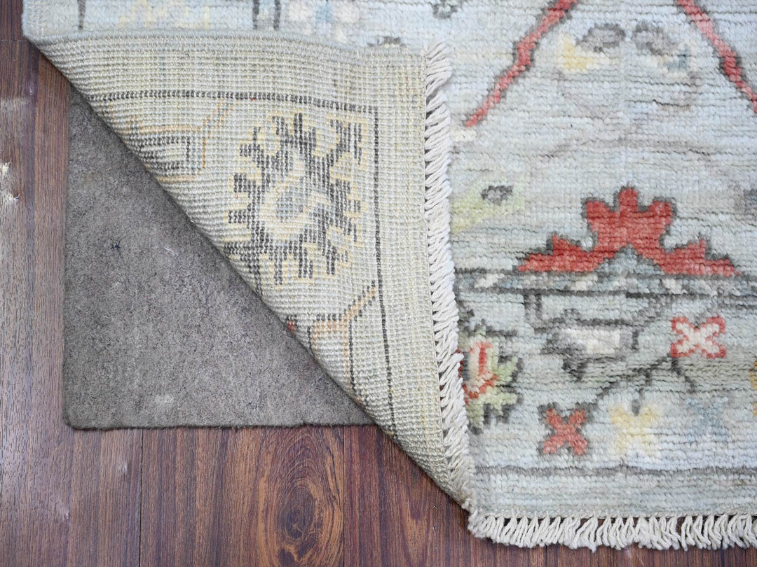 3'0" x 9'5" New Hand Knotted Blue Wool Runner Oriental Rug - MOA10273869