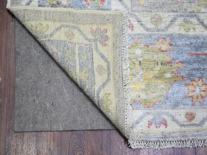 8'1" x 9'10" New Hand Knotted Grey Wool Rectangle Oriental Rug - MOA10273887