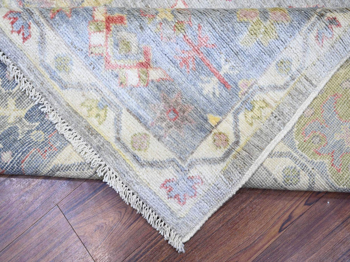 8'1" x 9'10" New Hand Knotted Grey Wool Rectangle Oriental Rug - MOA10273887