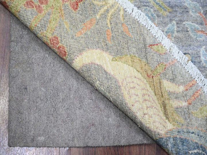 10'0" x 10'0" New Hand Knotted Grey Wool Rectangle Oriental Rug - MOA10273926