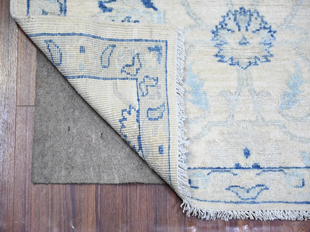 2'9" x 11'9" New Hand Knotted Ivory Wool Runner Oriental Rug - MOA10273945