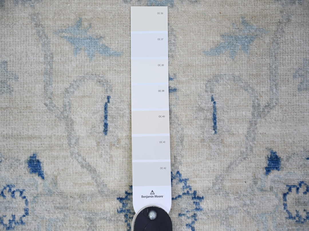 2'9" x 11'9" New Hand Knotted Ivory Wool Runner Oriental Rug - MOA10273945