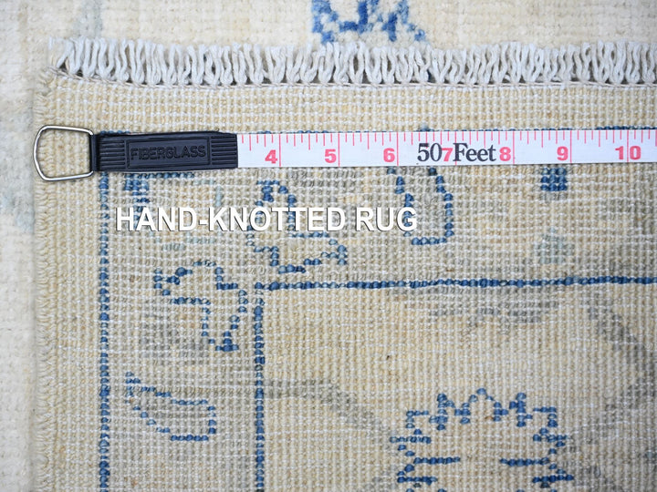 2'9" x 11'9" New Hand Knotted Ivory Wool Runner Oriental Rug - MOA10273945