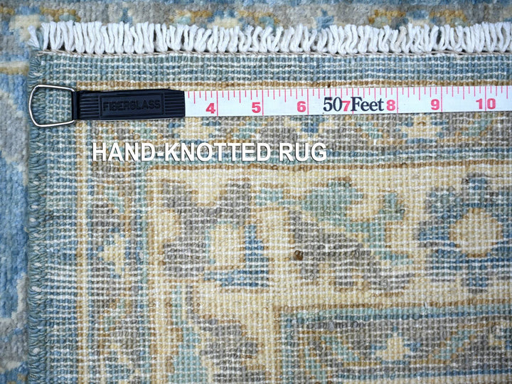 2'8" x 9'6" New Hand Knotted Blue Wool Runner Oriental Rug - MOA10273963