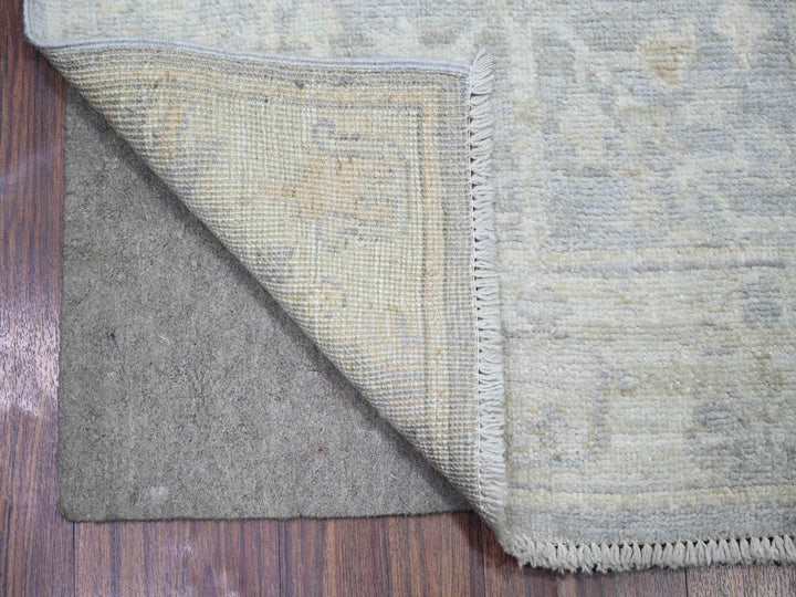 2'8" x 19'2" New Hand Knotted Grey Wool Runner Oriental Rug - MOA10273992